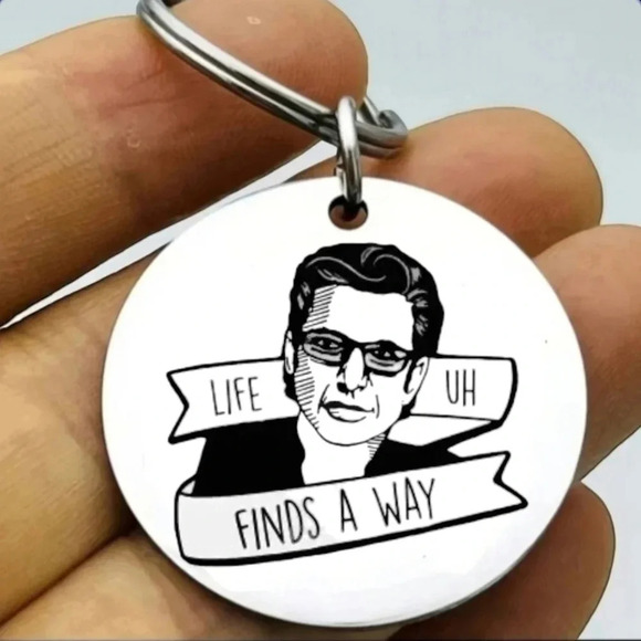 Jurassic Park Jeff Hot Quote movie Keychain - Picture 1 of 1